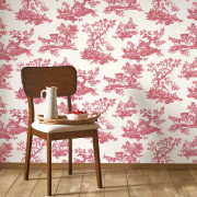 Papier Peint intissé Cadence rouge grenat - LES BELLES TOILES DE JOUY 2 - Casadeco - BTJD201698585