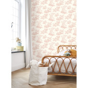 Papier Peint intissé Cadence rose poudre - LES BELLES TOILES DE JOUY 2 - Casadeco - BTJD201694114