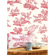Papier Peint intissé Cadence rouge grenat - LES BELLES TOILES DE JOUY 2 - Casadeco - BTJD201698585
