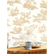 Papier Peint intissé Cadence camel - LES BELLES TOILES DE JOUY 2 - Casadeco - BTJD201691313