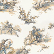 Tissu Gavotte naturel - LES BELLES TOILES DE JOUY 2 - Casadeco - BTJD201761720