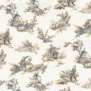 Tissu Gavotte naturel - LES BELLES TOILES DE JOUY 2 - Casadeco - BTJD201761720