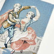 Tissu Gavotte bleu doux - LES BELLES TOILES DE JOUY 2 - Casadeco - BTJD201766512