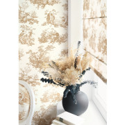 Tissu Cadence camel - LES BELLES TOILES DE JOUY 2 - Casadeco - BTJD201771435
