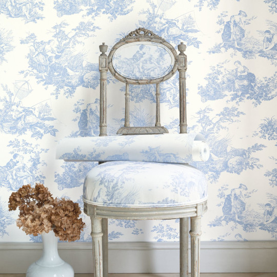 Tissu Cadence bleu...