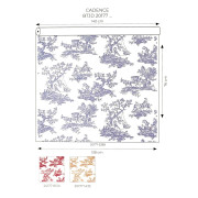 Tissu Cadence rouge grenat - LES BELLES TOILES DE JOUY 2 - Casadeco - BTJD201778510