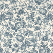 Tissu Célestine bleu encre - LES BELLES TOILES DE JOUY 2 - Casadeco - BTJD201786017