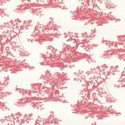 Tissu Cadence rouge grenat - LES BELLES TOILES DE JOUY 2 - Casadeco - BTJD201778510