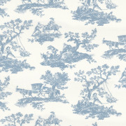 Tissu Cadence bleu porcelaine - LES BELLES TOILES DE JOUY 2 - Casadeco - BTJD201776389