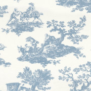 Tissu Cadence bleu porcelaine - LES BELLES TOILES DE JOUY 2 - Casadeco - BTJD201776389