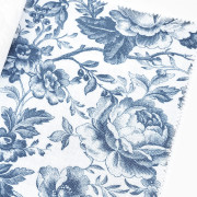 Tissu Célestine bleu encre - LES BELLES TOILES DE JOUY 2 - Casadeco - BTJD201786017