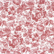 Tissu Célestine rouge grenat - LES BELLES TOILES DE JOUY 2 - Casadeco - BTJD201788888