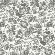 Tissu Célestine noir fusain - LES BELLES TOILES DE JOUY 2 - Casadeco - BTJD201789541