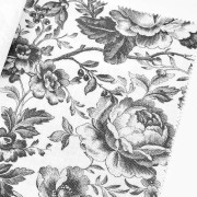 Tissu Célestine noir fusain - LES BELLES TOILES DE JOUY 2 - Casadeco - BTJD201789541