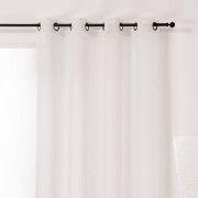 Rideau voilage à œillets Gaze de Lin blanc optique - 140x260cm - Linder - 169-10-48015-375
