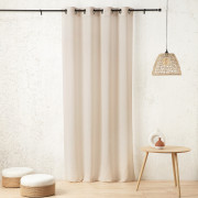 Rideau voilage à œillets Gaze de Lin beige crème - 140x260cm - Linder - 169-15-48015-375