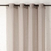 Rideau voilage à œillets Cotelia taupe - 160x260cm - Linder - 231-28-375