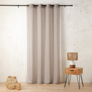 Rideau voilage à œillets Cotelia taupe - 160x260cm - Linder - 231-28-375