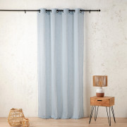 Rideau voilage à œillets Cotelia bleu glacier - 160x260cm - Linder - 231-40-375