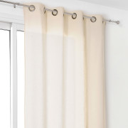 Rideau voilage à œillets Toile Aspect Lin écru - 135x260cm - Linder - 517-15-375