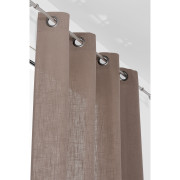 Rideau voilage à œillets Toile Aspect Lin taupe - 135x260cm - Linder - 517-28-375