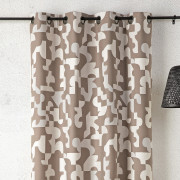 Rideau à œillets Enigma taupe et écru - 140x260cm - Linder - 548-28-10208-375