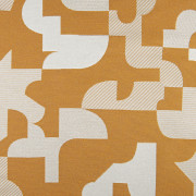 Rideau à œillets Enigma jaune moutarde et écru - 140x260cm - Linder - 548-35-10208-375