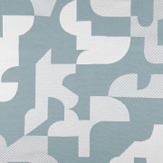 Rideau à œillets Enigma bleu jeans et écru - 140x260cm - Linder - 548-40-10208-375