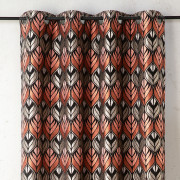 Rideau à œillets Joséphine orange corail - 140x260cm - Linder - 1942-38-375