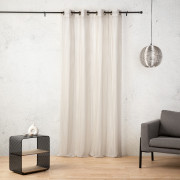 Rideau voilage à œillets Luna blanc cassé - 140x260cm - Linder - 853-15-375