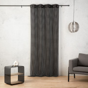 Rideau voilage à œillets Luna noir minuit - 140x260cm - Linder - 853-19-375
