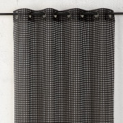 Rideau voilage à œillets Luna noir minuit - 140x260cm - Linder - 853-19-375