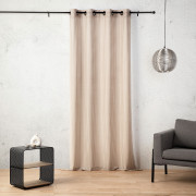 Rideau voilage à œillets Luna taupe clair - 140x260cm - Linder - 853-28-375