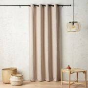 Rideau à œillets Adélie beige lin - 135x260cm - Linder - 1940-20-375