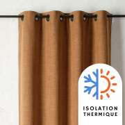 Rideau à œillets Adélie orange brûlée - 135x260cm - Linder - 1940-55-375