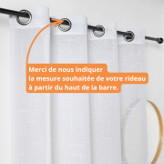Frais de retouche couture pour raccourcir un rideau