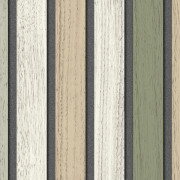 Papier peint expansé sur intissé Latte de bois tasseau lames vert - Illusion - Ugépa - B31204