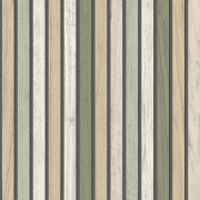 Papier peint expansé sur intissé Latte de bois tasseau lames vert - Illusion - Ugépa - B31204