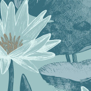 Papier peint vinyle sur intissé Lotus et Nénuphar - Imprim'Luxe - Ugépa - L90201