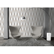 Papier peint vinyle sur intissé Motif Norman gris beige blanc - Ugépa - J67919