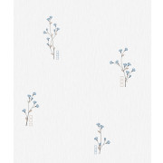 Papier peint expansé relief Geometrique & Fleurs bleu - Ugépa - L98501