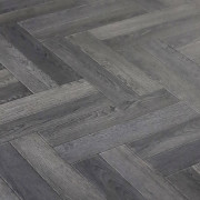 Sol PVC - Marilyn 599 - Parquet chevron noir gris - Bingo - Essential - IVC - rouleau 4M