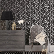 Papier peint intissé Chevron 3D noir - Spécial FX 2 - Lutèce - G67716