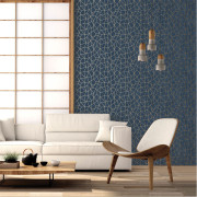Papier peint intissé Prisme bleu et or - Spécial FX 2 - Lutèce - G68082