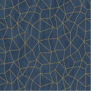 Papier peint intissé Prisme bleu et or - Spécial FX 2 - Lutèce - G68082