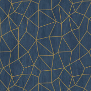 Papier peint intissé Prisme bleu et or - Spécial FX 2 - Lutèce - G68082