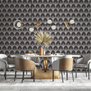 Papier peint intissé Art Déco Ogive gris - Spécial FX 2 - Lutèce - G68084