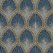 Papier peint intissé Art Déco Ogive bleu - Spécial FX 2 - Lutèce - G68083