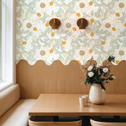 Papier peint intissé Sunflower vert d'eau - Kitchen Box - Caselio - KBO106880724