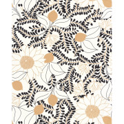 Papier peint intissé Sunflower noir et blanc - Kitchen Box - Caselio - KBO106880936
